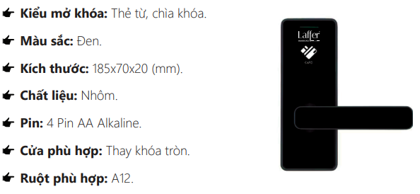 Khoá Khách Sạn Thẻ Từ Laffer DSH102