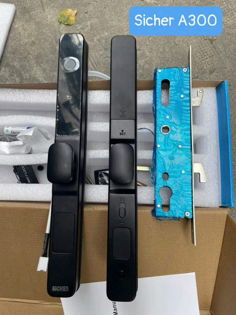 Khoá Vân Tay Cửa Sắt Lùa - Cửa Kéo Xếp Đài Loan Lùa Sicher A300