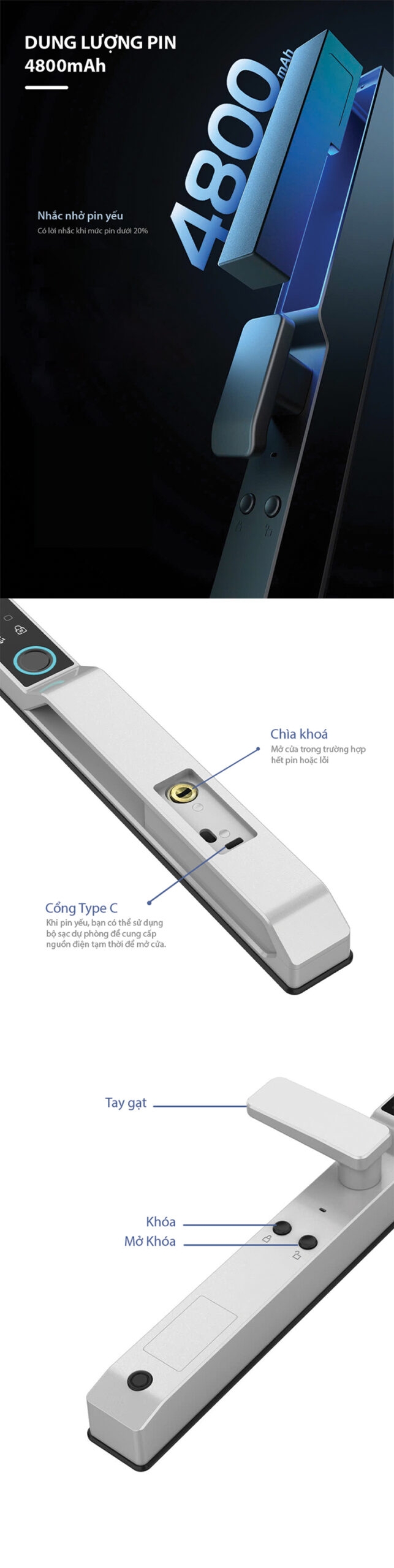 Khóa Nhận Diện Khuôn Mặt Cửa Nhôm Laffer RD02