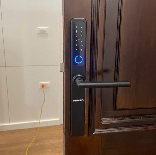Khóa Vân Tay Cửa Nhôm Philips DDL608-5HWS Khóa Vân Tay Cửa Nhôm Philips DDL608-5HWS