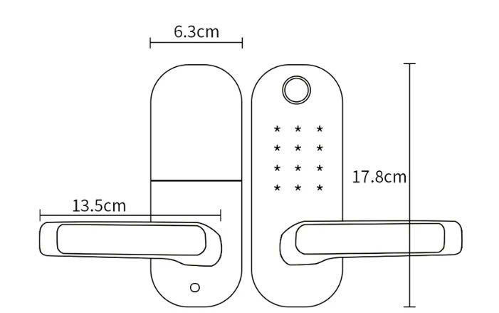 Khoá Vân Tay Cửa Gỗ SICHER F1000 Khoá Vân Tay Cửa Gỗ SICHER F1000