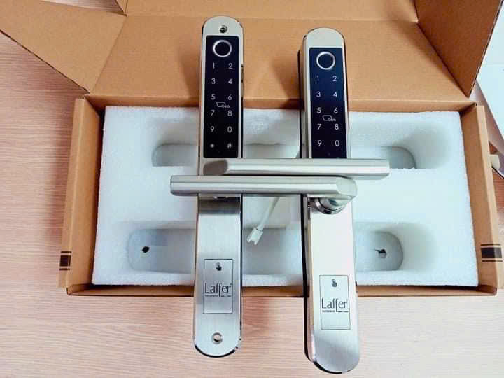 Khóa Vân Tay Cửa Nhôm Xingfa 2 Chiều Laffer XF19 2F